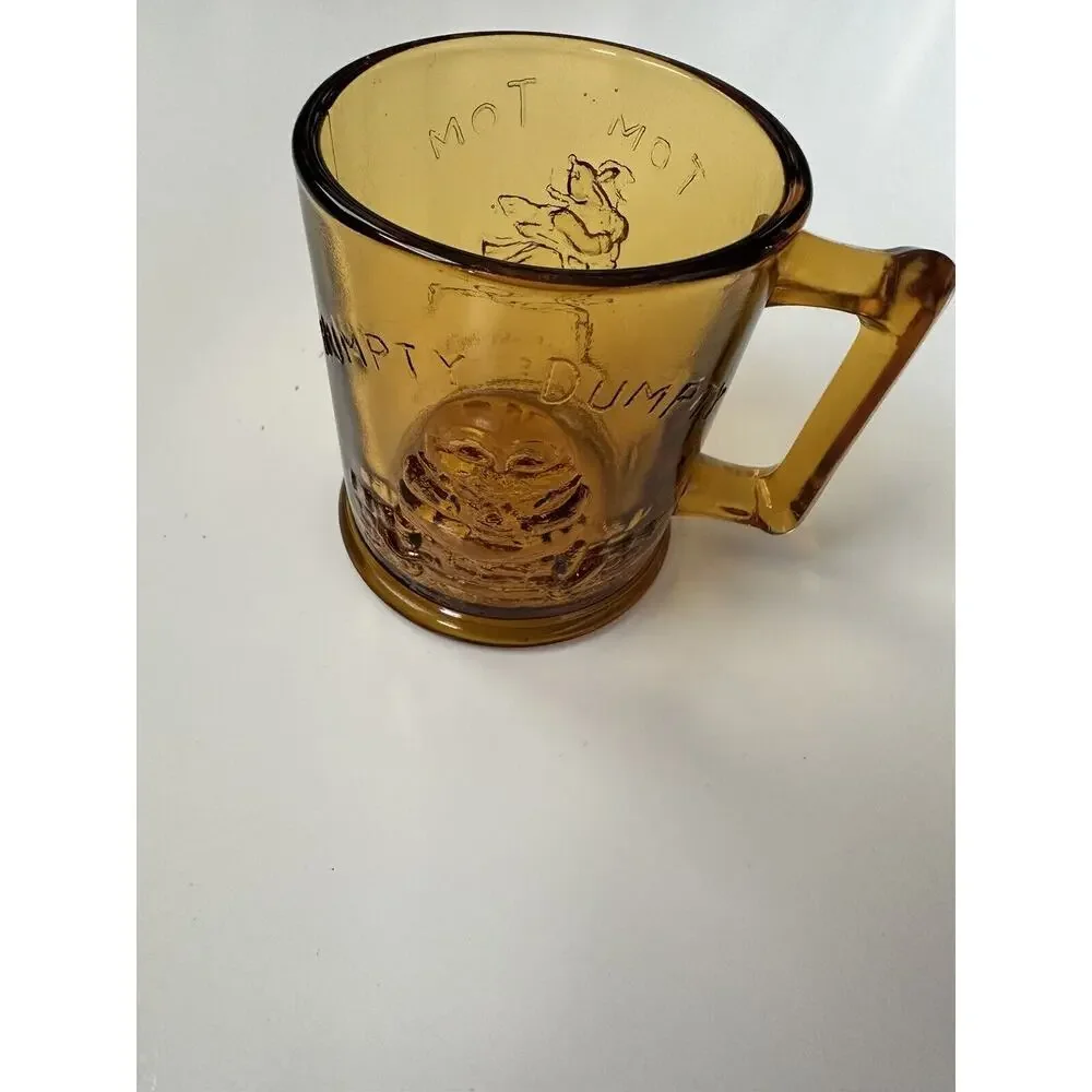 Vintage 80s Amber Tiara Glass Mother Goose Dish Set - Picture 5 of 11